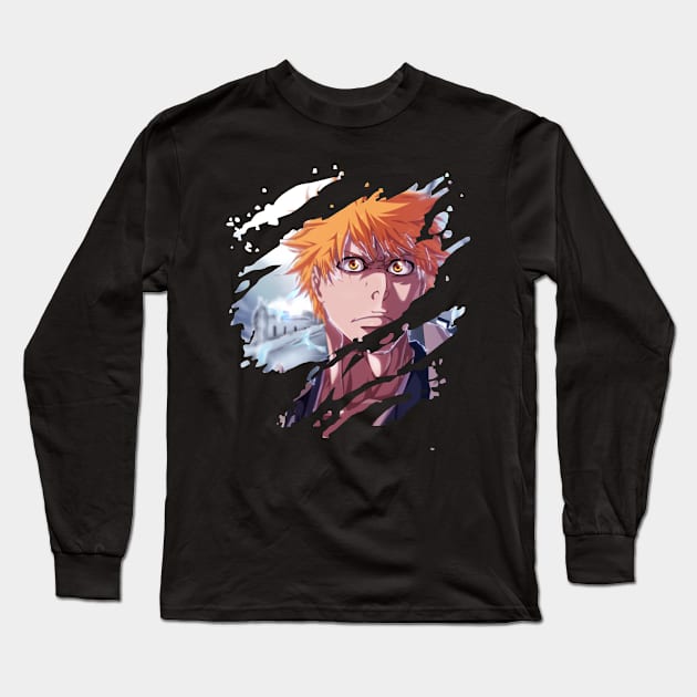 Ichigo Kurosaki Long Sleeve T-Shirt by ANIMEPEDIA